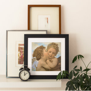 First Kiss (engeldetail) van Bouguereau Poster