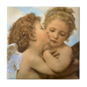 First Kiss (engeldetail) van Bouguereau Tegeltje (Voorkant)