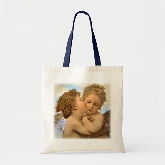 First Kiss (engeldetail) van Bouguereau Tote Bag (Voorkant)