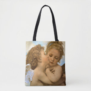 First Kiss (engeldetail) van Bouguereau Tote Bag