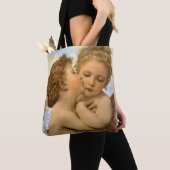 First Kiss (engeldetail) van Bouguereau Tote Bag (Dichtbij)