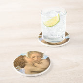 First Kiss (engeldetail) van Bouguereau Zandsteen Onderzetter (Zijkant)