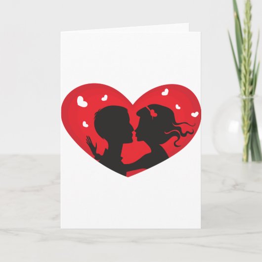 First Kiss Feestdagen Kaart (Voorkant)