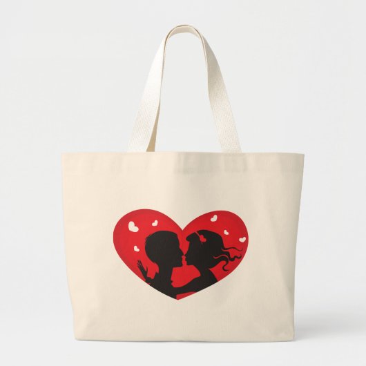 First Kiss Grote Tote Bag (Voorkant)