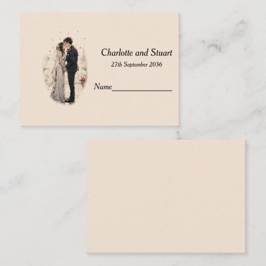 First Kiss Plaatskaartje (Voorkant / Achterkant)