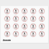 First Knockout Boxing 1e verjaardag – Fun Kids Ronde Sticker (Vel)