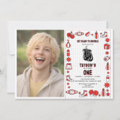 First Knockout Boxing 1st Birthday – Fun Kids Part Kaart (Voorkant)