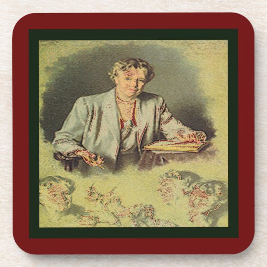 First Lady Anna Eleanor Roosevelt Bier Onderzetter (Voorkant)