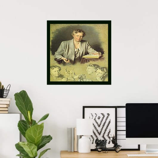 First Lady Anna Eleanor Roosevelt Poster (Thuiskantoor)