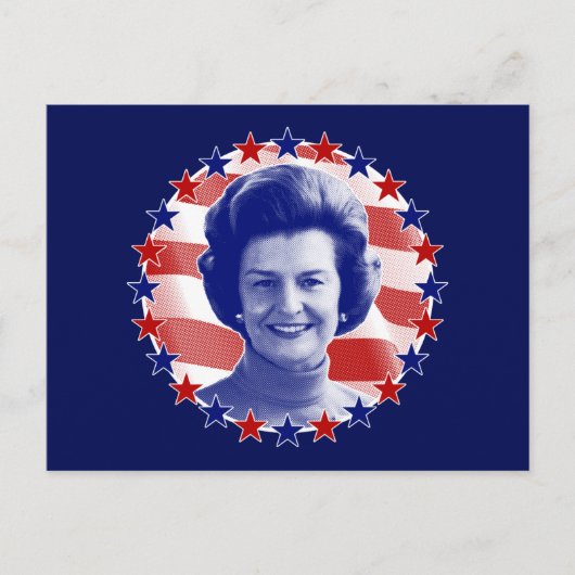 First Lady Betty Ford Stars en Stripes Briefkaart (Voorkant)