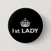 First Lady | Funny Royal Satire Ronde Button 5,7 Cm (Voorkant)