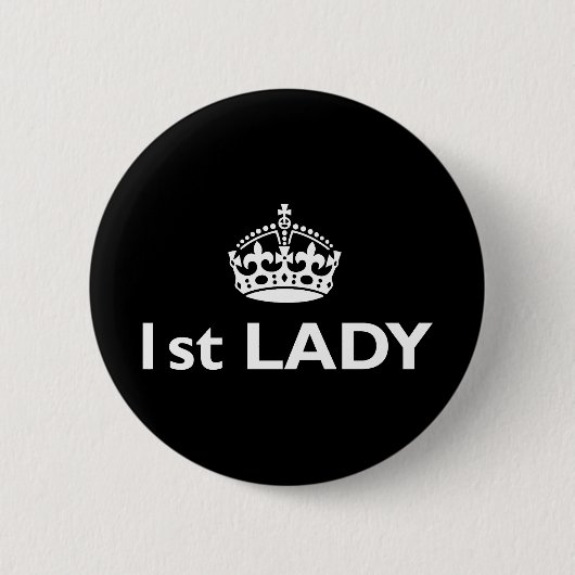 First Lady | Funny Royal Satire Ronde Button 5,7 Cm (Voorkant)