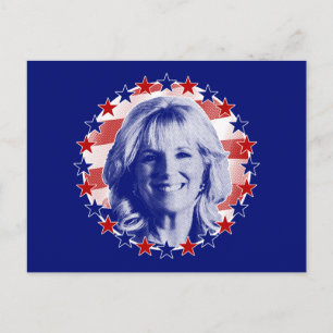 First Lady Jill Biden Stars and Stripes Briefkaart