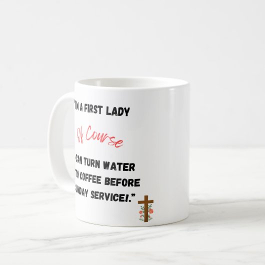 "First Lady koffie" Koffiemok (Voorkant links)