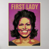 First Lady Michelle Obama - Gepersonaliseerd Poster (Voorkant)