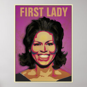First Lady Michelle Obama - Gepersonaliseerd Poster