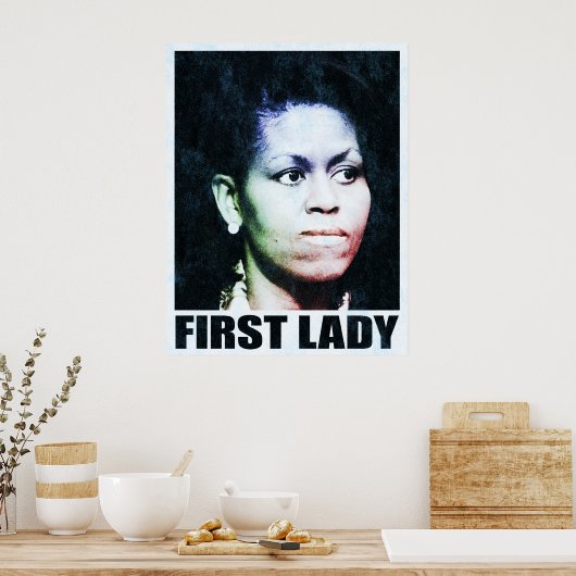 First Lady Michelle Obama Poster (Keuken)