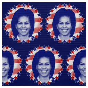 First Lady Michelle Obama Stars and Stripes Stof