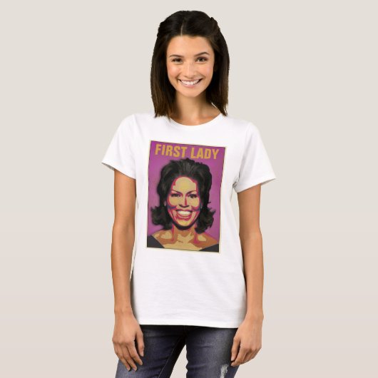 First Lady Michelle Obama -  T-shirt (Voorkant volledig)