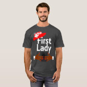 First Lady Pastors Vrouw Christelijk Religious Red T-shirt (Voorkant volledig)