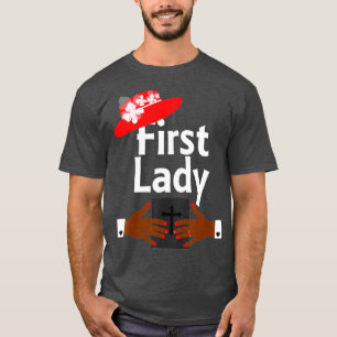 First Lady Pastors Vrouw Christelijk Religious Red T-shirt