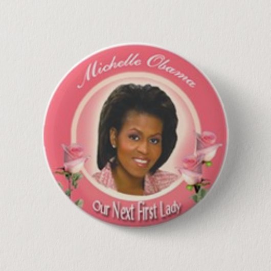 First Lady Ronde Button 5,7 Cm (Voorkant)