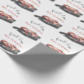 First Lap Race Car 1st Birthday  Cadeaupapier (Hoek)