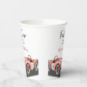 First Lap Race Car 1st Birthday Papieren Bekers (Links)