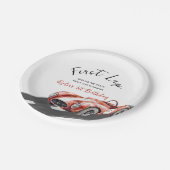 First Lap Race Car 1st Birthday Papieren Bordje (Gekanteld)