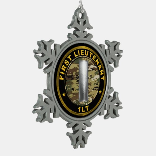 First Lieutenant 1LT Tin Sneeuwvlok Ornament (Links)