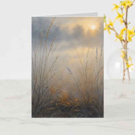 First Light Kin Becoming Greeting Card Kaart (Gele Bloem)