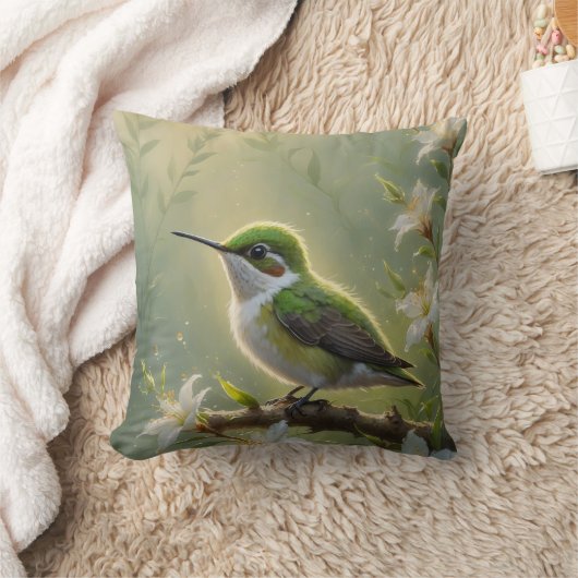 First Light Kin Hummingbird Throw Pillow Kussen (Deken)