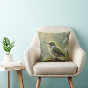 First Light Kin Hummingbird Throw Pillow Kussen