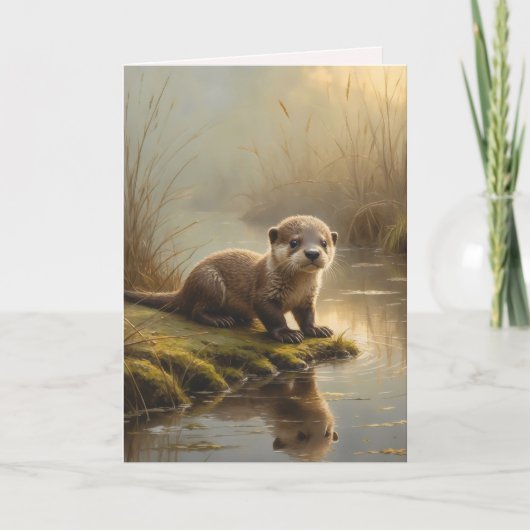 First Light Kin Otter Greeting Card Kaart (Voorkant)