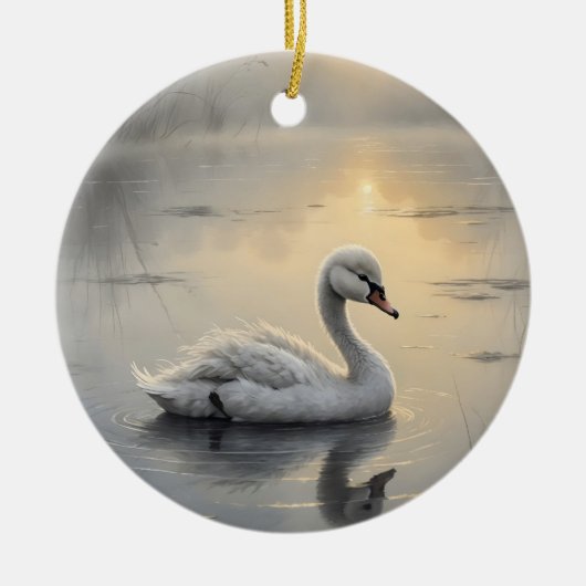 First Light Kin Swan Glass Ornament (Voorkant)
