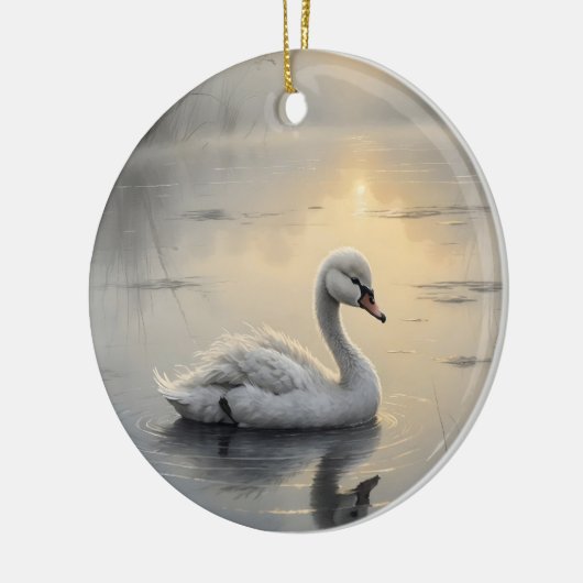 First Light Kin Swan Glass Ornament (Links)