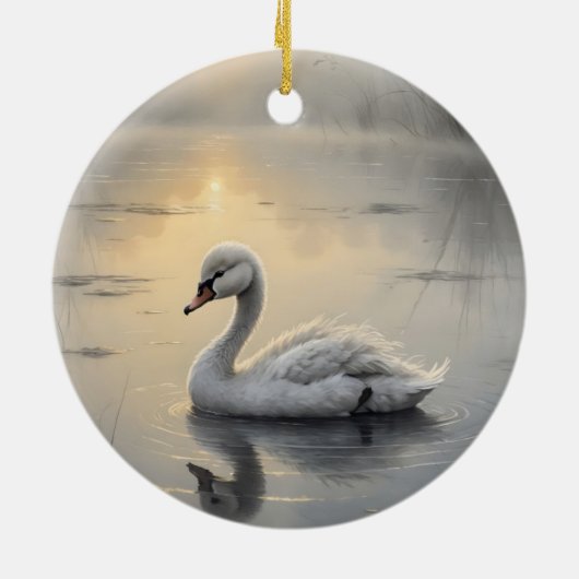 First Light Kin Swan Glass Ornament (Achterkant)