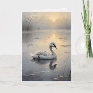 First Light Kin Swan Greeting Card Kaart