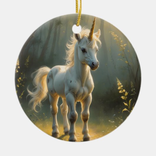 First Light Kin Unicorn Glass Ornament (Voorkant)