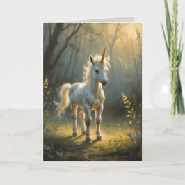 First Light Kin Unicorn Greeting Card  Kaart
