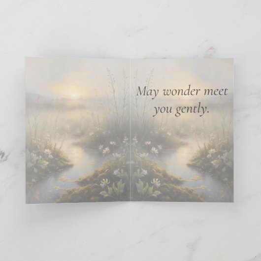 First Light Kin Unicorn Greeting Card Kaart (Binnen)