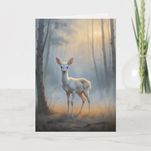 First Light Kin White Stag Greeting Card Kaart