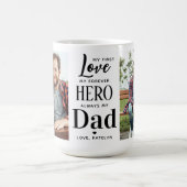 First Love Forever Hero Personalized 2 Foto Dad Koffiemok (Center)