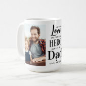 First Love Forever Hero Personalized 2 Foto Dad Koffiemok (Voorkant links)