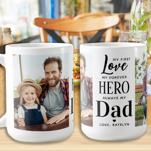First Love Forever Hero Personalized 2 Foto Dad Koffiemok
