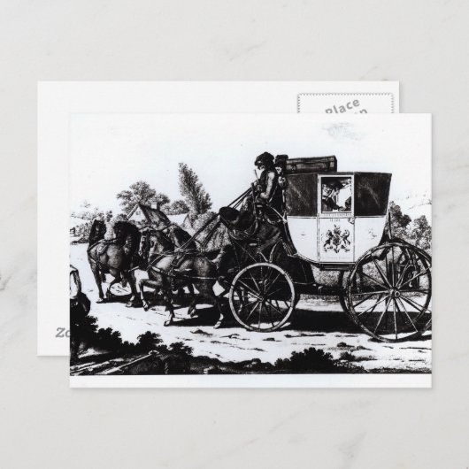 First Mail Coach, 1784 Briefkaart (Voorkant / Achterkant)
