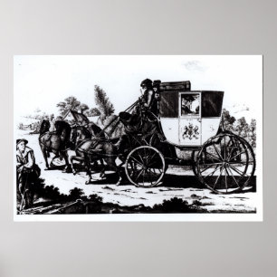 First Mail Coach, 1784 Poster