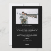 First Married Christmas Newlywed Photo Black Feestdagenkaart (Achterkant)