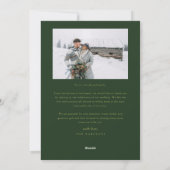 First Married Christmas Newlywed Photo Green Feestdagenkaart (Achterkant)