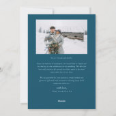 First Married Christmas Newlywed Photo Teal Feestdagenkaart (Achterkant)